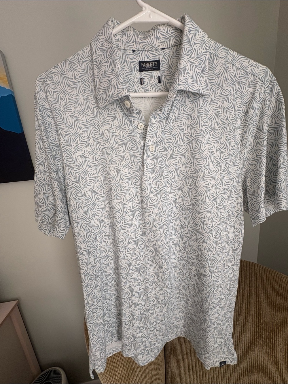 Faherty Movement Short-Sleeve Pique Polo M
